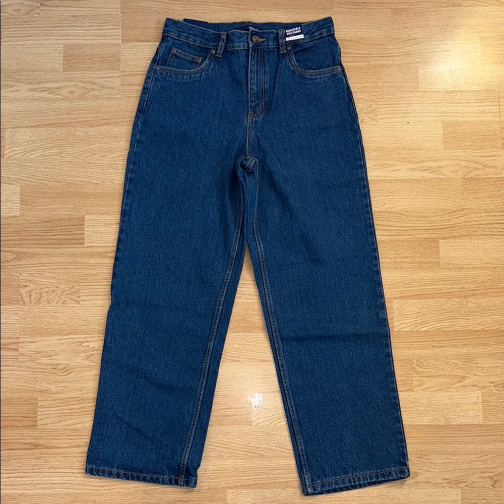 Basic Editions Blue Straight Fit Jeans. Cotton Durable Husky fit